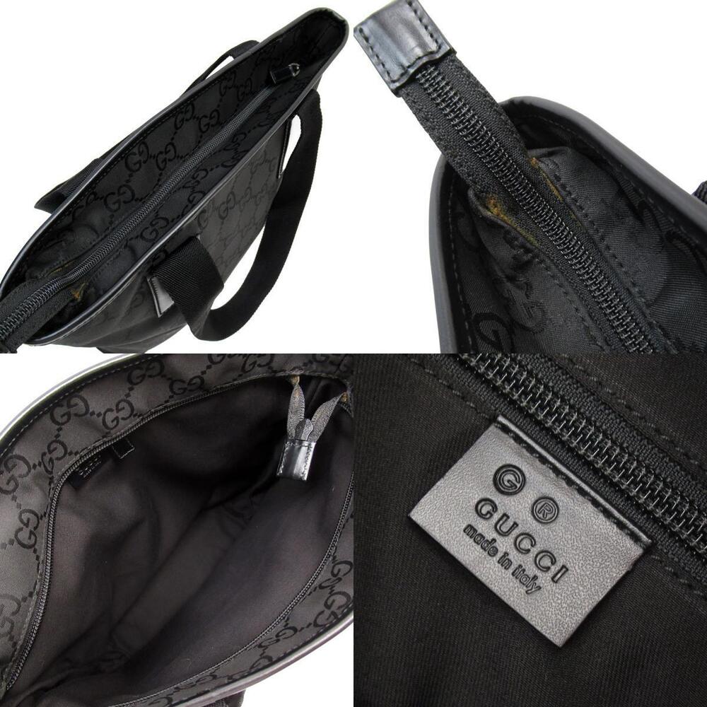 Gucci GG tote bag tonal leather trim shoulder straps Black - Picture 5 of 5